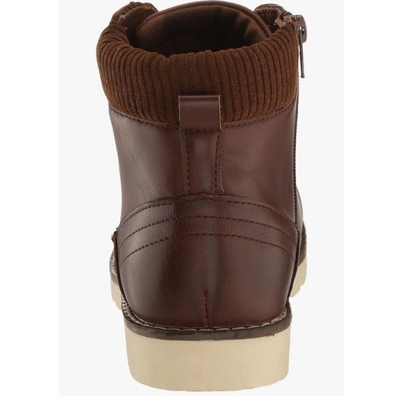 Steve Madden Boys Size 2 Brown Leather Zip Ankle Boots Buster Everett Kids Child - Picture 4 of 12